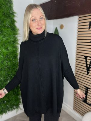 Swing Style Roll Neck Jumper - Black Swing Style Roll Neck Jumper - Black