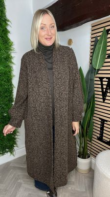 Edge To Edge Coat - Chocolate