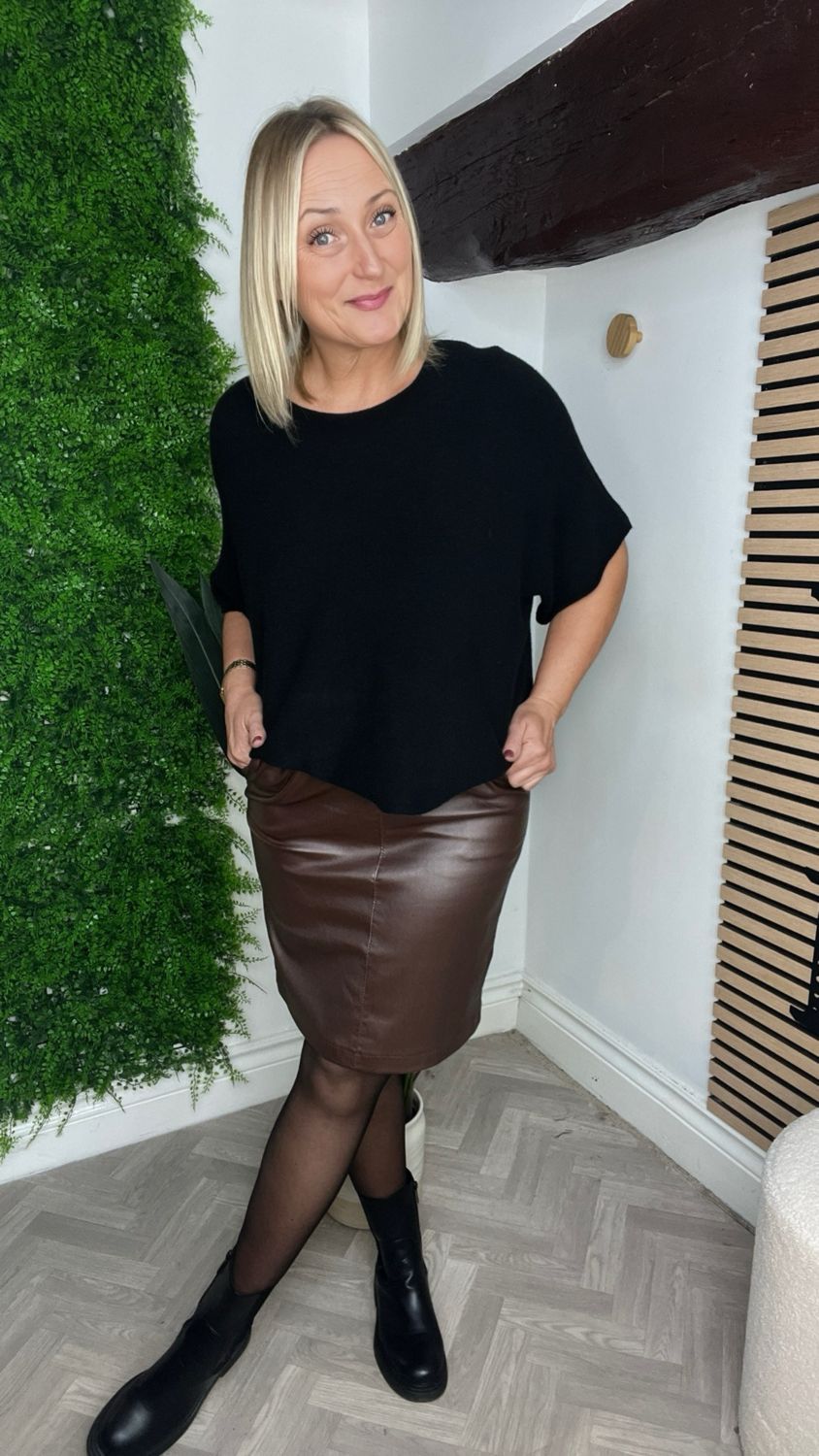 PU Magic Skirt - Chocolate