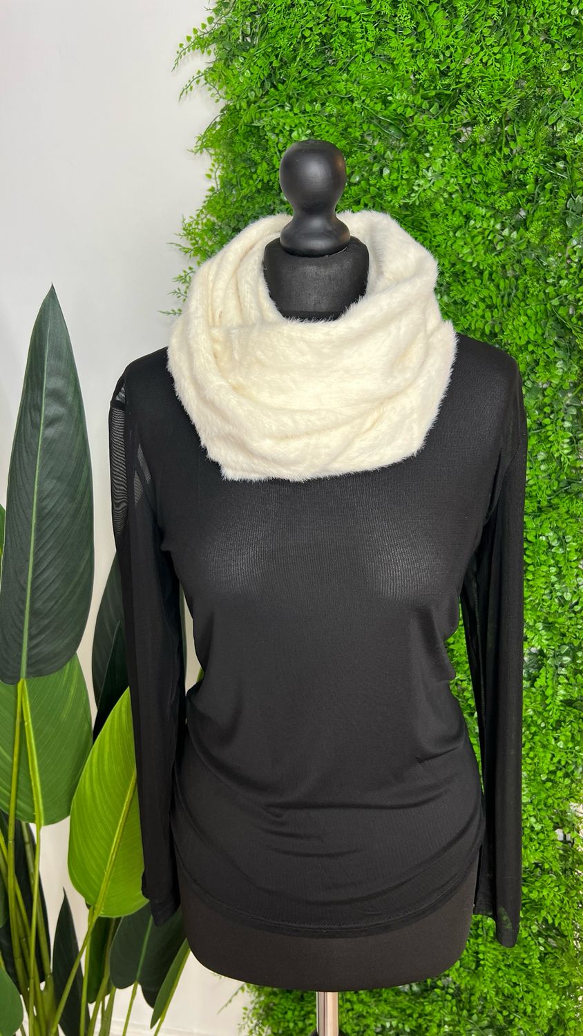 Super Soft Chenille Snood - Cream