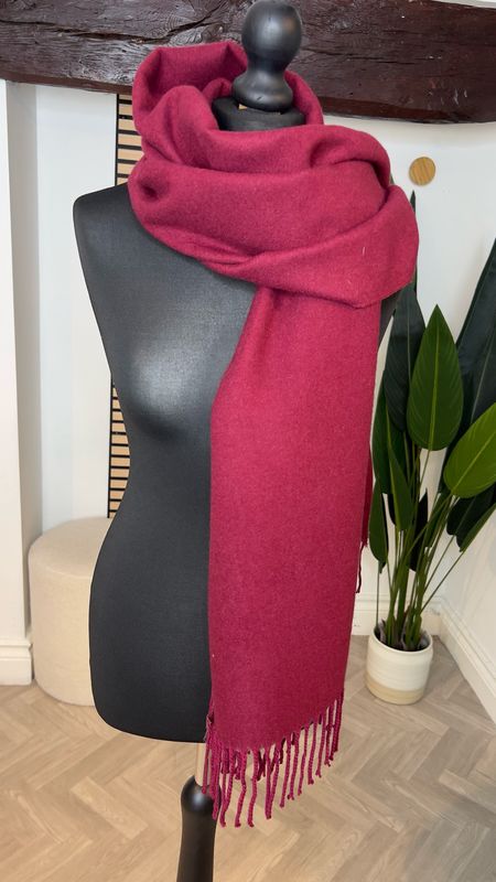 Reversible Scarf - Wine & Plum