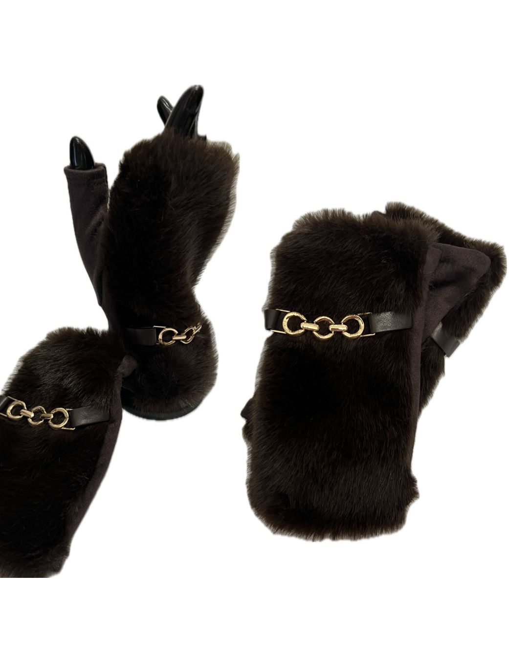 Fingerless Gloves - Chocolate