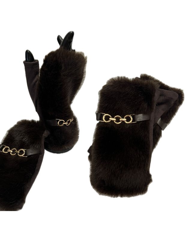 Fingerless Gloves - Chocolate