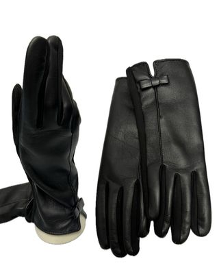 Faux Leather Gloves - Black Faux Leather Gloves - Black