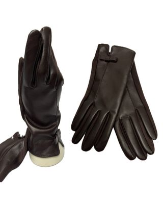 Faux Leather Gloves - Chocolate Faux Leather Gloves - Chocolate