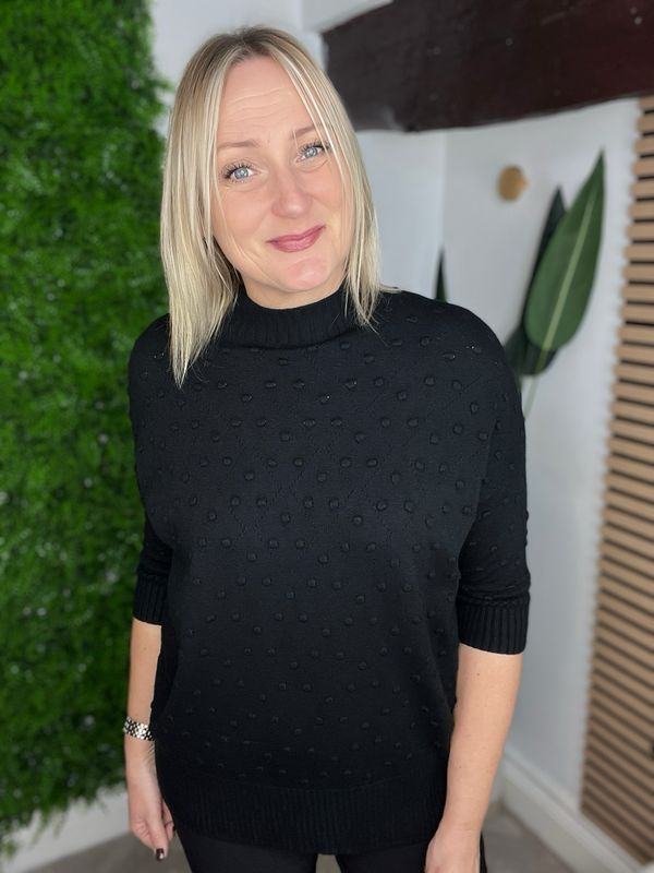 Bobble Detail Jumper - Black