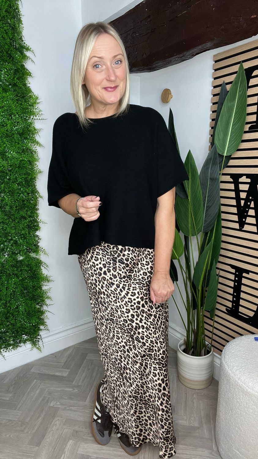 Bias Cut Silk Blend Skirt - Animal Print Bias Cut Silk Blend Skirt - Animal Print