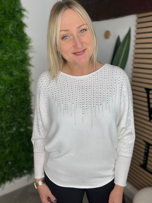 Battersea Diamanté- White