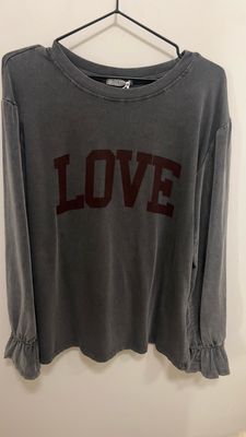 LOVE Vintage Grey top