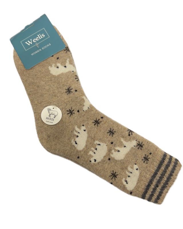 Wool Blend Socks - Polar Bear Oatmeal