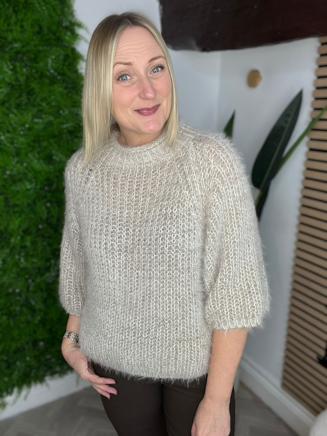 Eyelash Chunky Knit - Biscuit