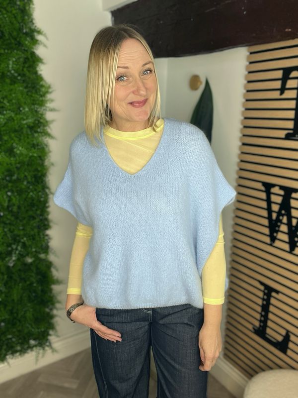 Soft Knit Tank Top - Blue