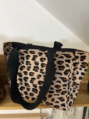 Leopard Tote Shopper Shoulder Bag