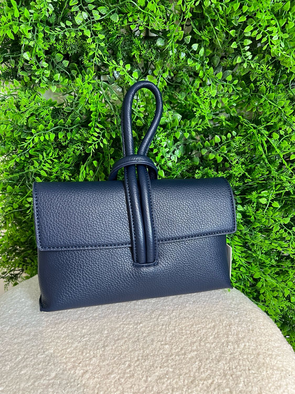 Loop Handle Handbag - Navy