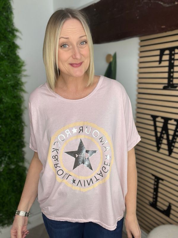 Starfish Tee Relaxed Fit - Pink