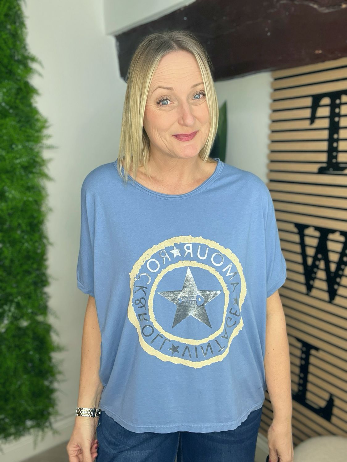 Starfish Tee Relaxed Fit - Denim Blue