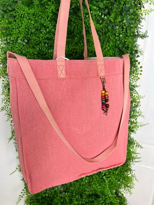 Canvas Bag 3 Handle Choice - Soft Coral