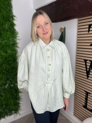 Shell & Starfish Blouse - Pistachio