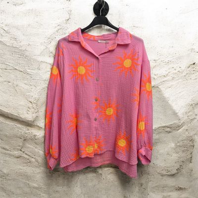 Sun Cotton Shirt - Pink ( SALE NONE RETURNABLE )