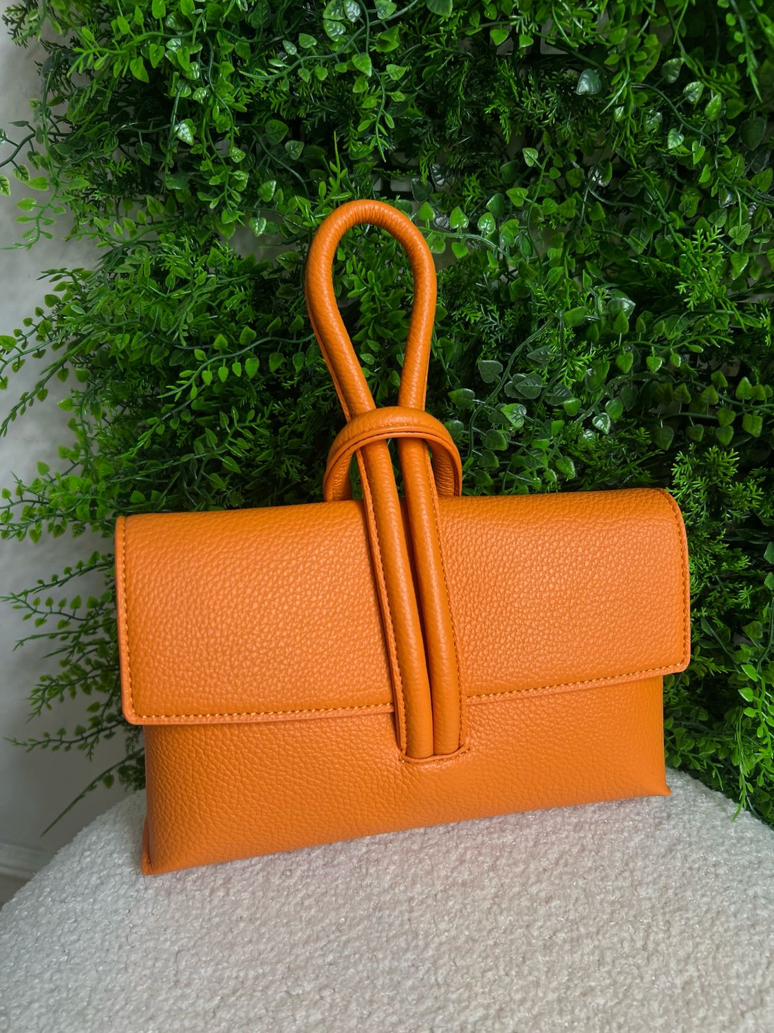 Loop Handle Handbag - Orange Loop Handle Handbag - Orange