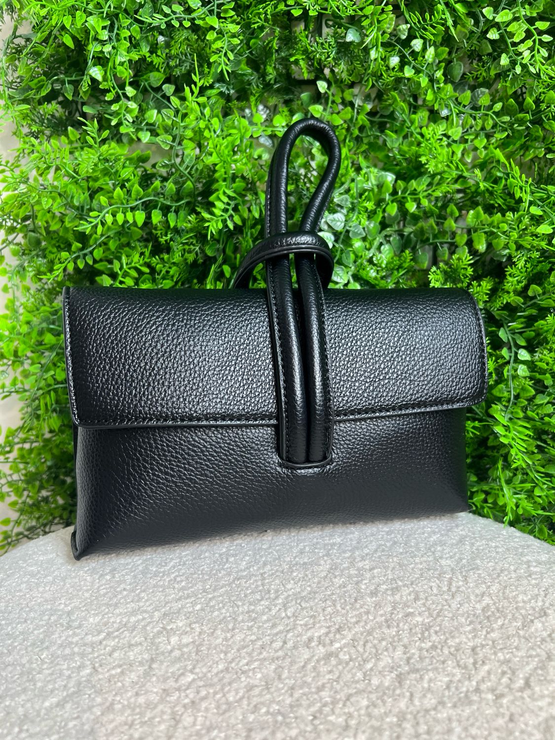 Loop Handle Handbag - Black