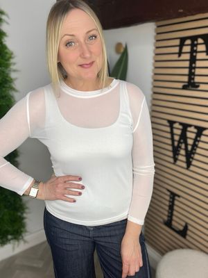 Mesh Top - White
