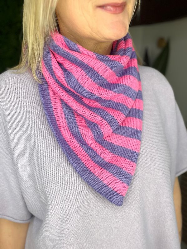 Shawl Scarf Double Sided - Lilac & Pink