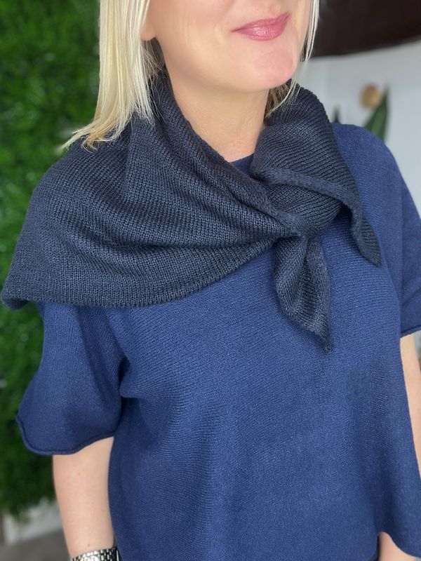 Shawl Scarf Double Sided - Navy