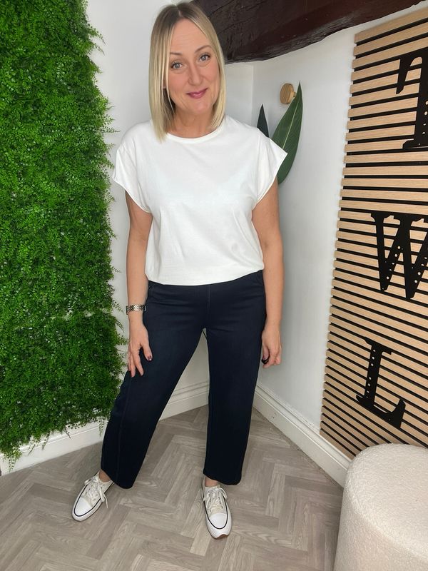 Soft Barrel Leg Jean - Midnight Blue