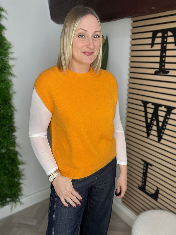 Tank Top Light Knit - Orange