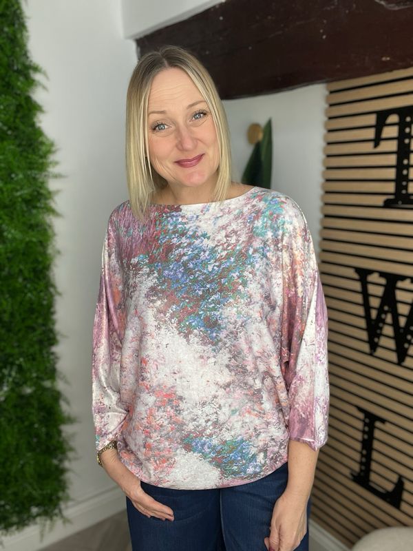 Battersea Abstract Print - Pink Mix