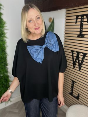 Bow Detailed Scuba - Black