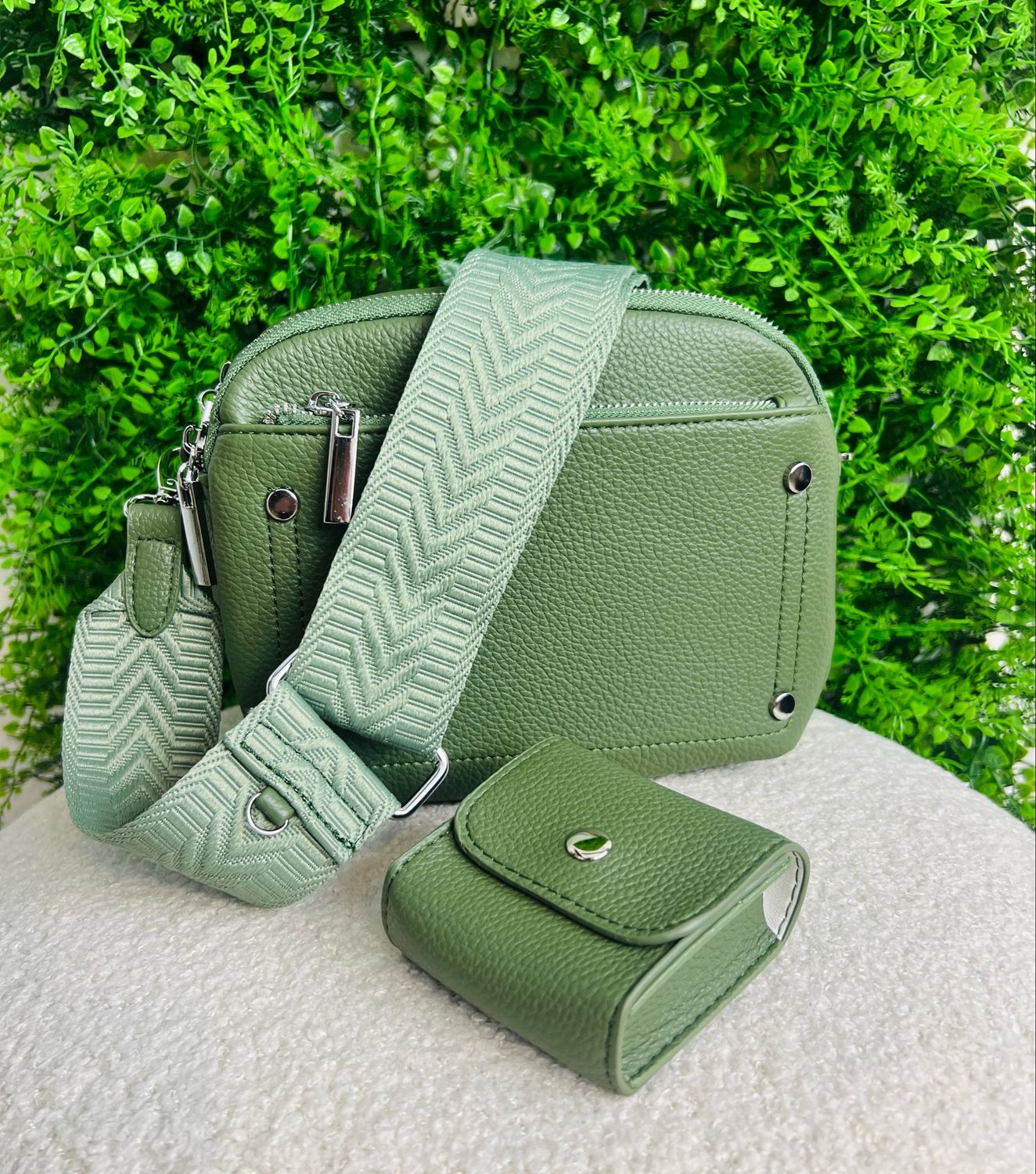 Camara Bag 3 Zip & Small Purse - Sage Green