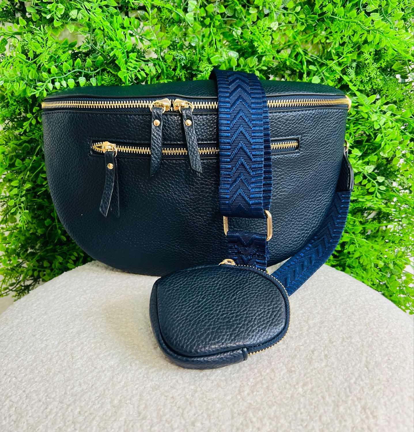 Crossbody Curved Bag - Navy Crossbody Curved Bag - Navy