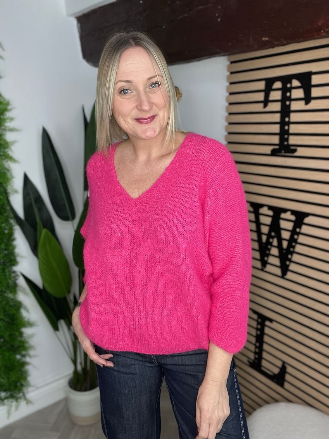 Bright Eyelash Spring Knit - Pink