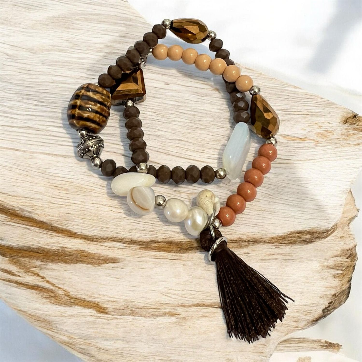 2 Strand Beaded Boho Bracket