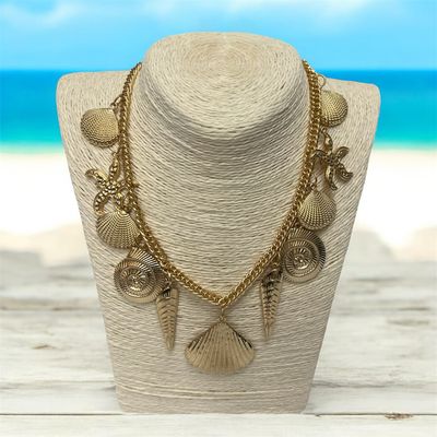 Wonders Of The Sea Necklace- Gold