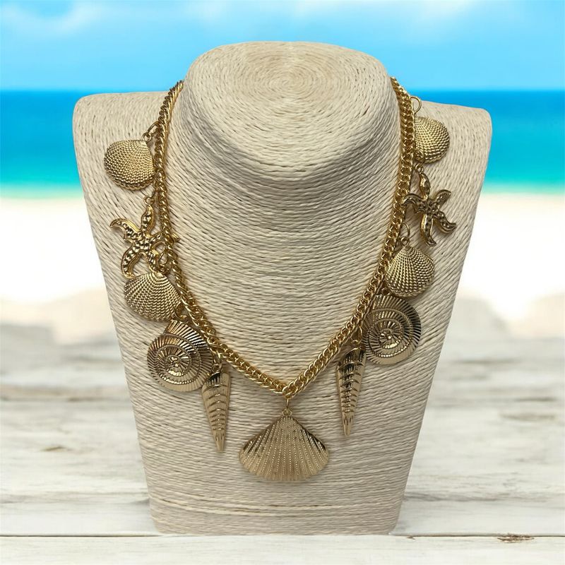Wonders Of The Sea Necklace- Gold