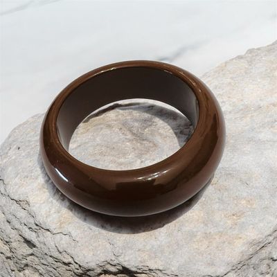 Resin Solid Bangle Chocolate