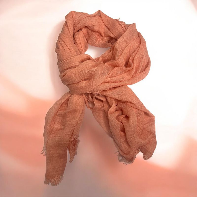 Summer Waffle Scarf - Coral