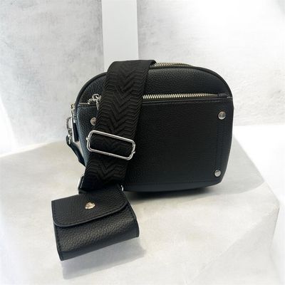 Camera Bag 3 Zip & Small Purse - Black Camera Bag 3 Zip & Small Purse - Black