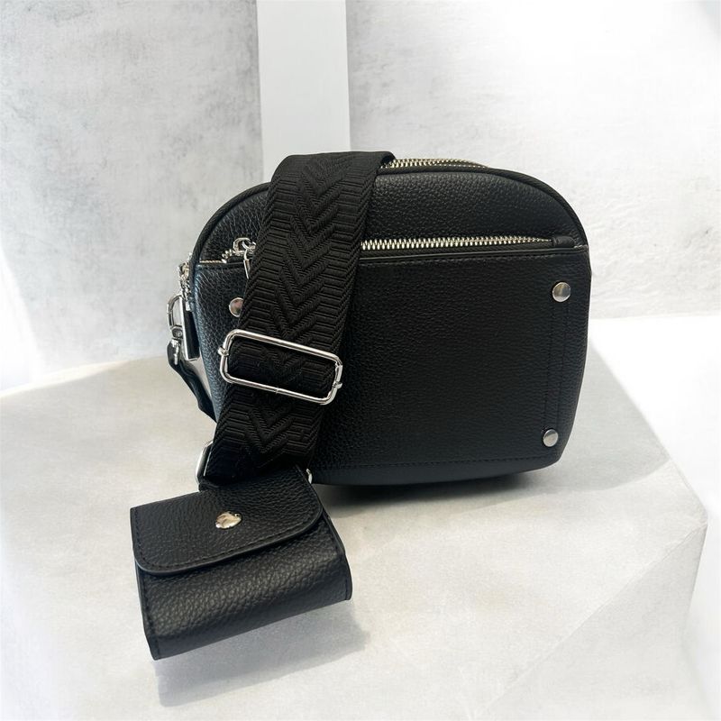 Camara Bag 3 Zip & Small Purse - Black