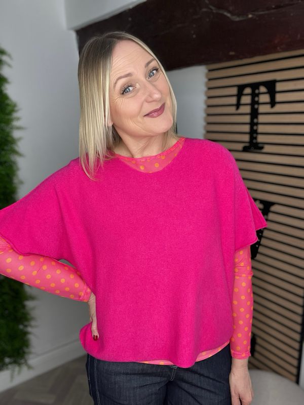 Box Fit Knit - Hot Pink