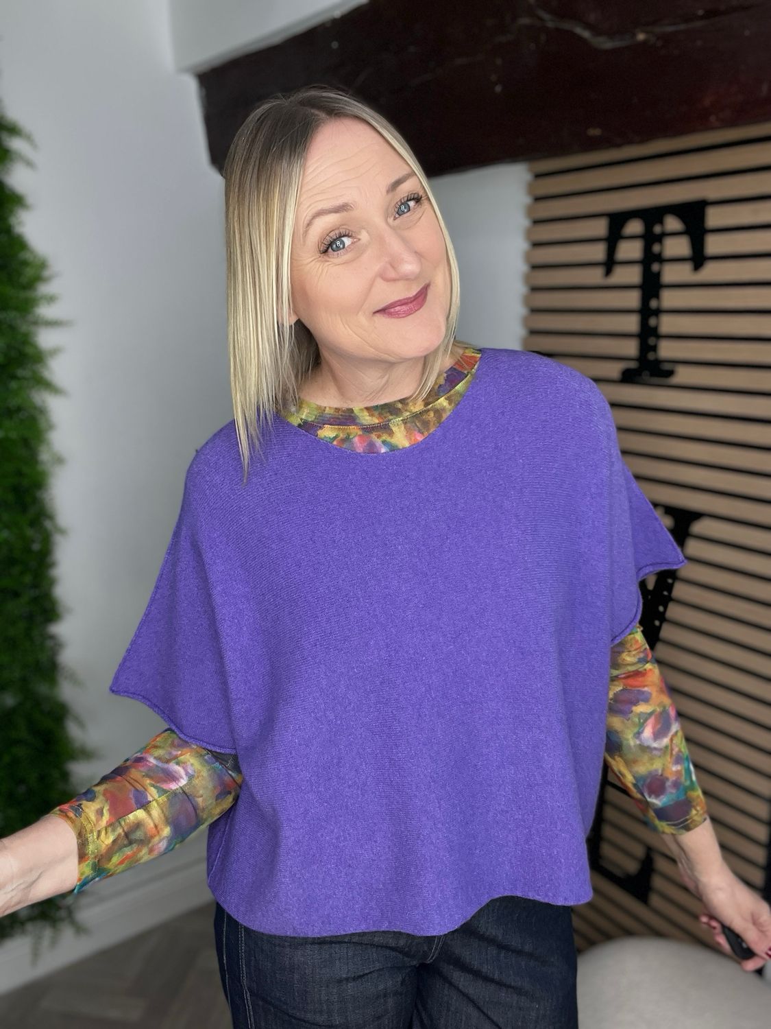 Box Fit Knit - Purple Box Fit Knit - Purple