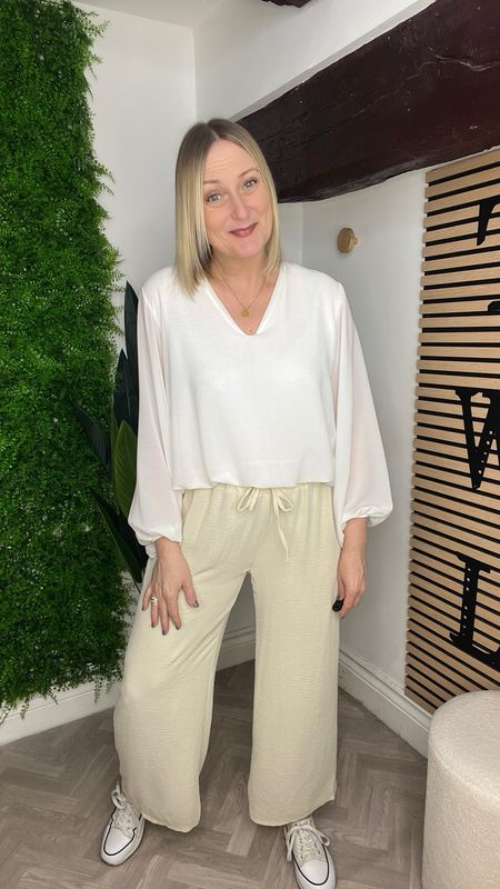 Floaty Summer Trousers - Ecru