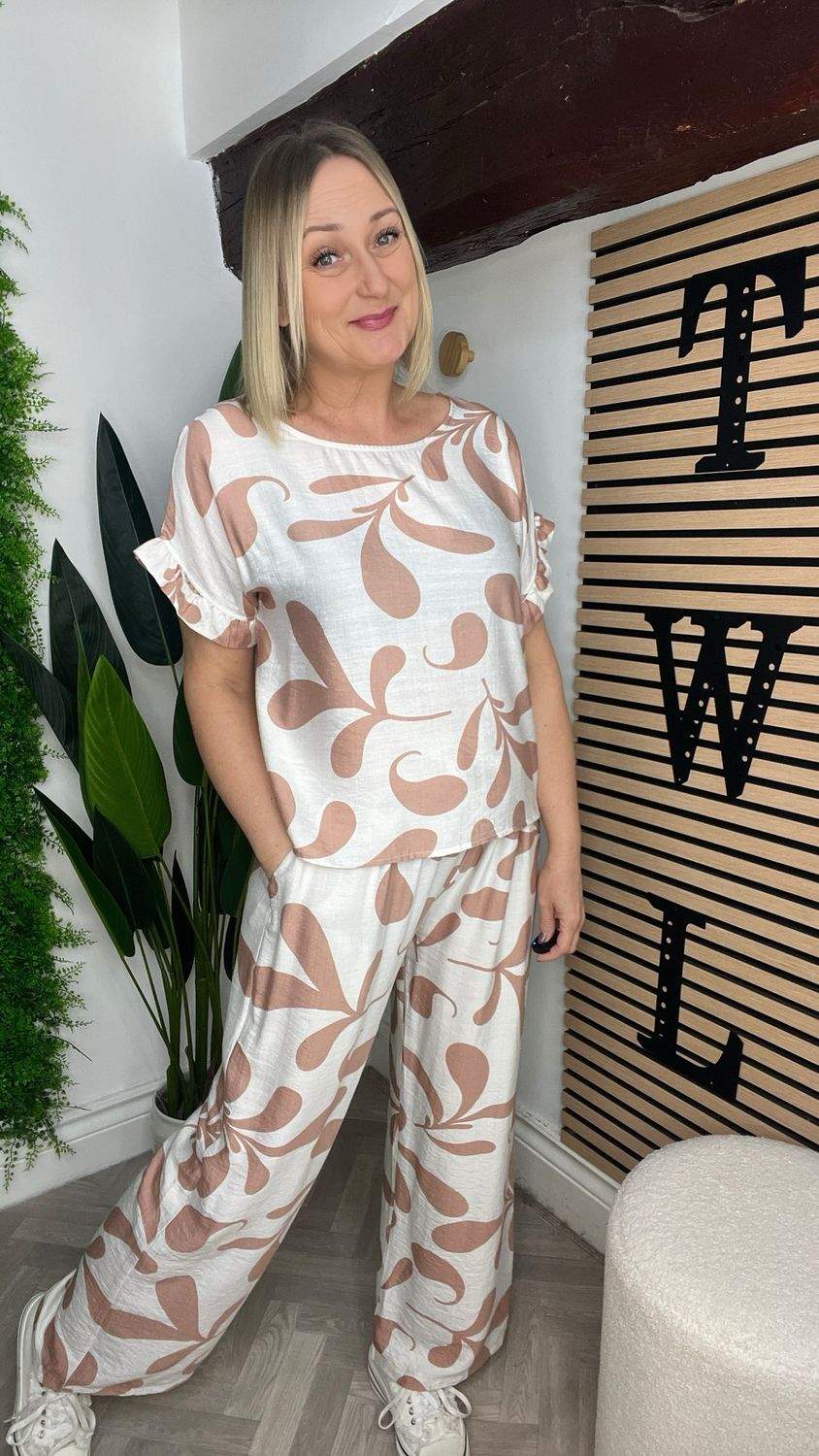 Co-ord Set Abstract - Blush