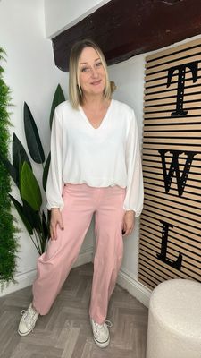 Long Barrel Leg Magics With Large Pockets - Rose