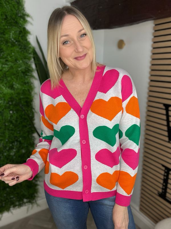 Bright Heart Cardigan - Multi Mix