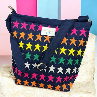Bucket Crossbody Bag - Star Navy