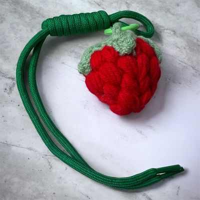 Crochet Knitted Keyring - Strawberry